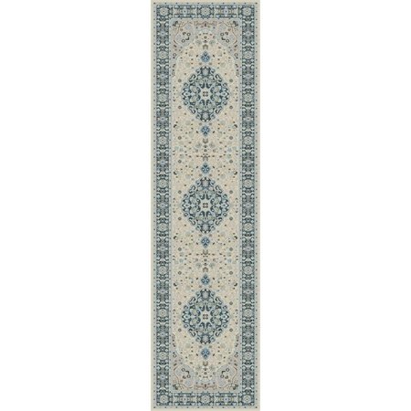 CONCORD GLOBAL 2 ft. x 7 ft. 3 in. Kashan Medallion - Ivory 28522